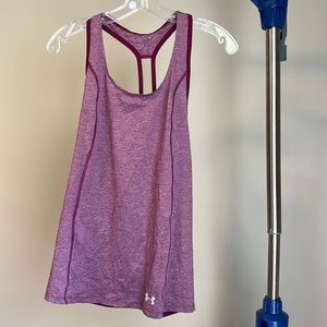 NWT Under armor racer back athletic running tank Heather purple maroon